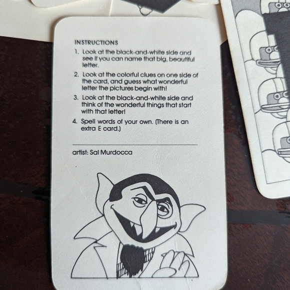 2/$10 Vintage Sesame Street Learning Cards - Picture 4 of 4